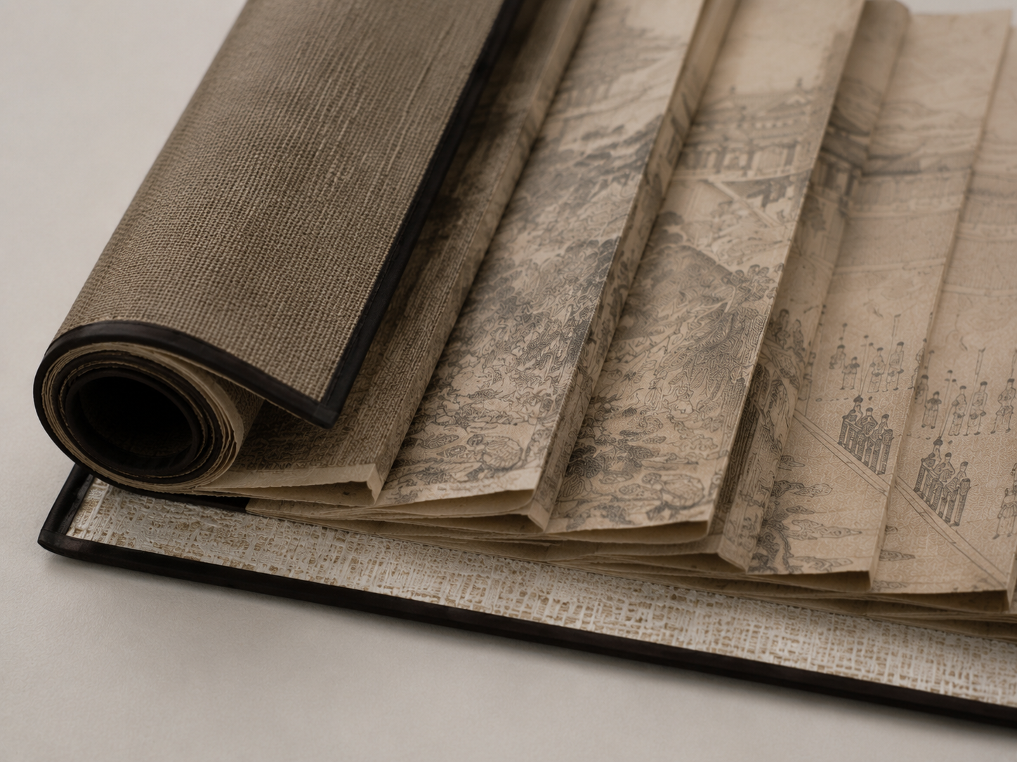 Close-up of the A / Placed dragon-scale binding structure.