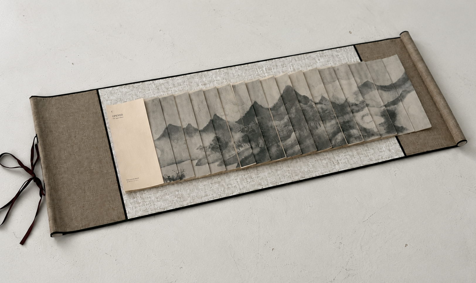 Angled view of the C / Opened volume and continuous landscape image.