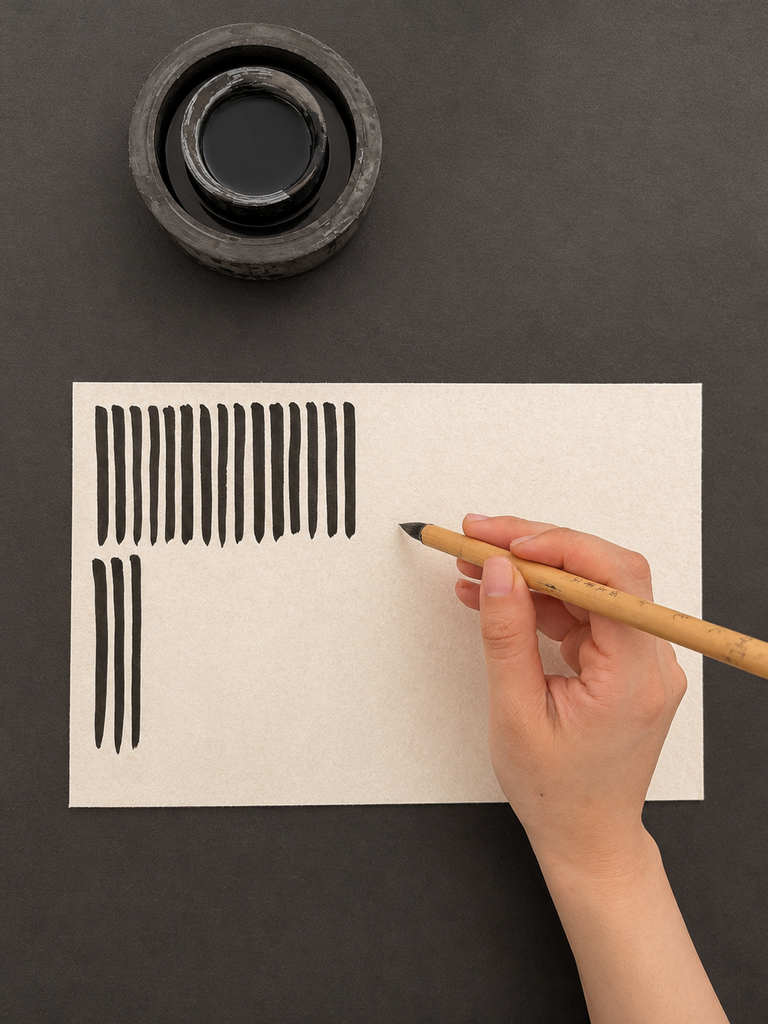 Mark-making process for Skin of Writing.