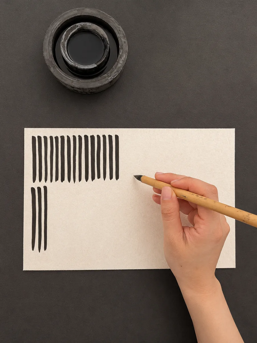 Brush control and repeated mark-making practice.