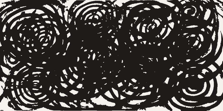 Binarised spiral exercise separating the accumulated marks from the ground.